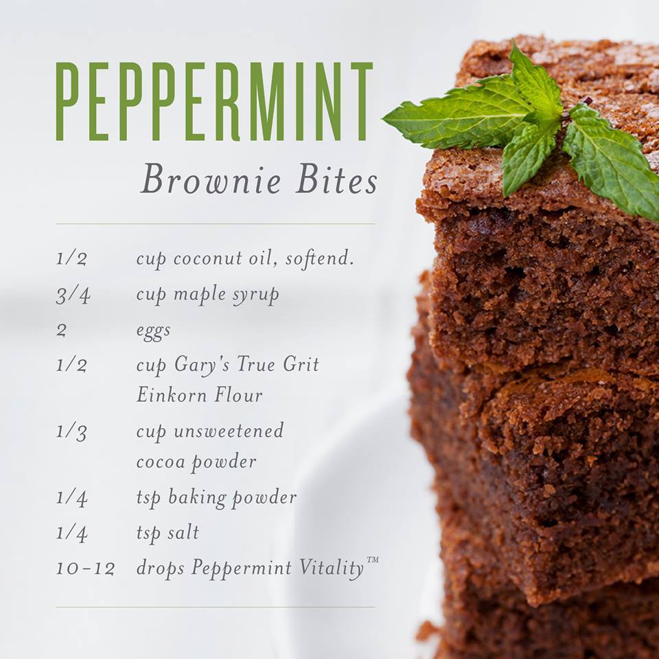 Peppermint brownie bites